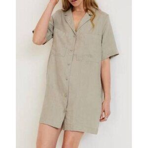 Everlane Women's Linen Grey‎ Workwear Dress Sz Medium